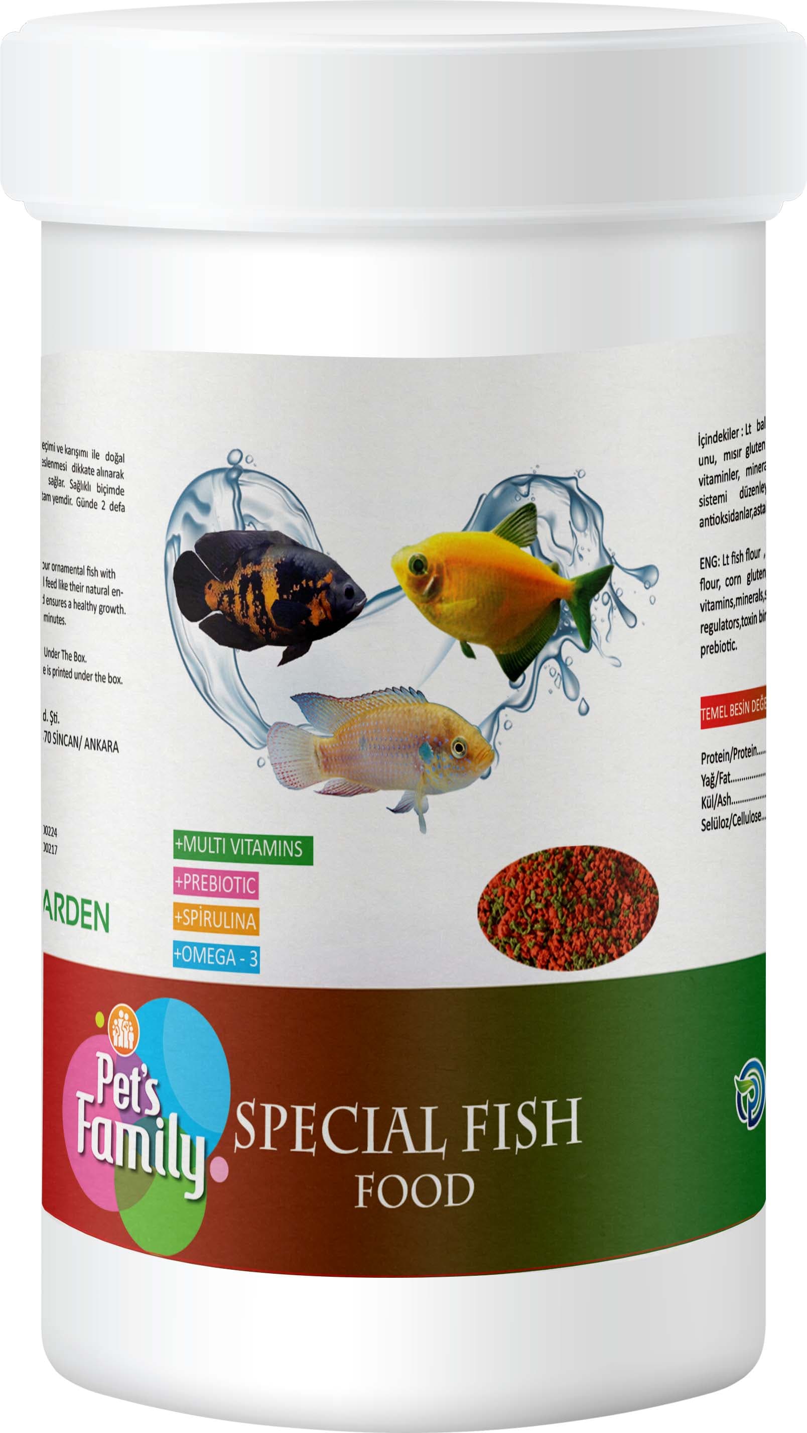 Pets Family Specıal Fısh Food 250ml/100g