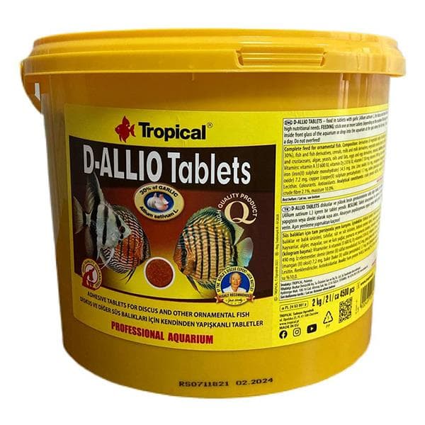 Tropical D-Allio Tablets 2Kg - 4500 Adet ( %30 Sarımsaklı Tablet )