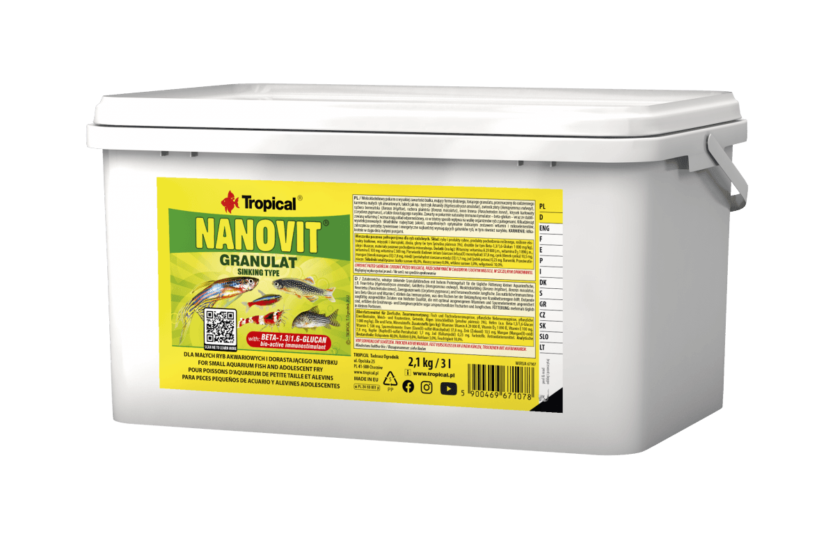 Tropical Nanovit Garanulat 3Lt/2,1Kg