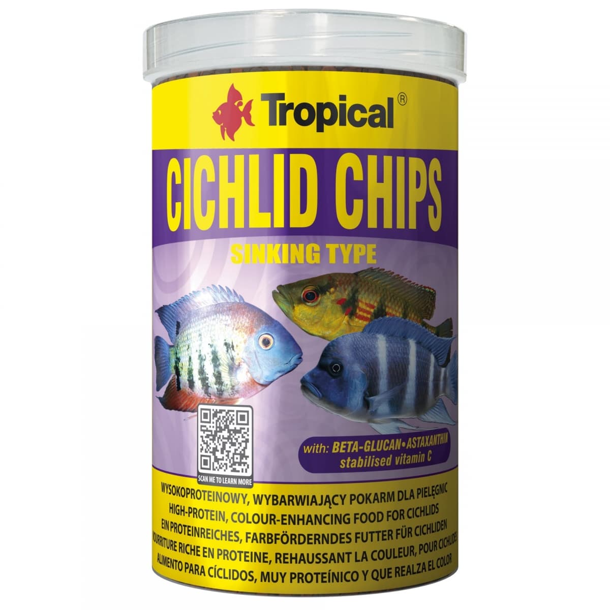 Tropical Cichlid Chips 1000ml/520G
