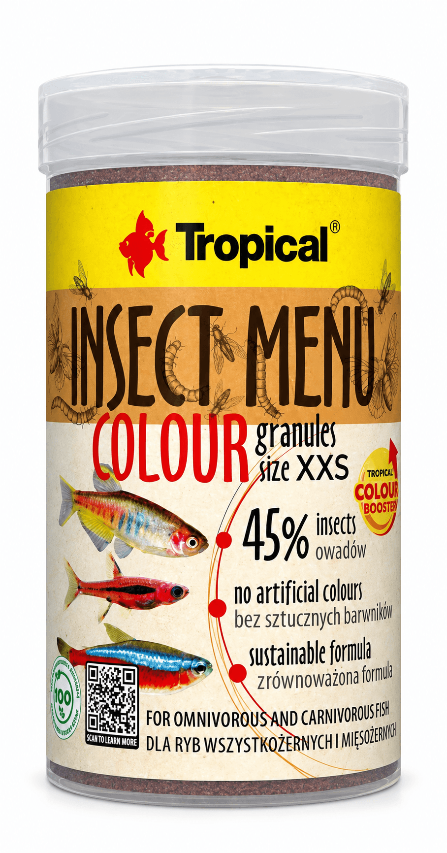 Tropical Insect Menu Colour Granules Size XXS 250ml/160Gr