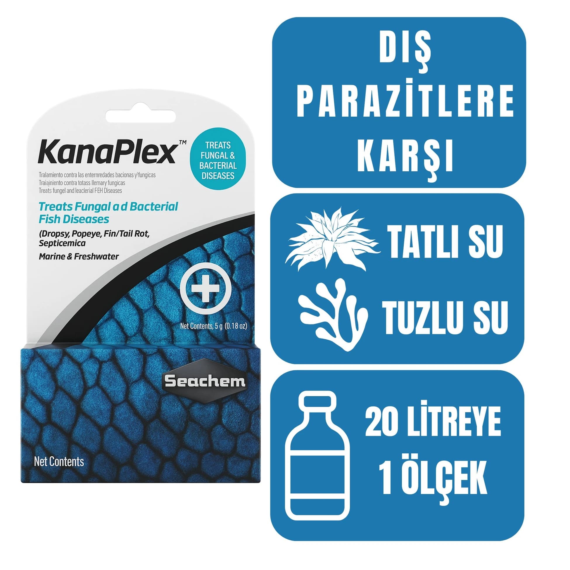 Seachem KanaPlex Kullanım Dozaj ve Hastalık Tedavi Detayları