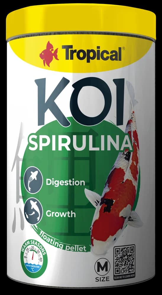 Tropical Koi Spirulina Pellet Size M 1000ml/320Gr