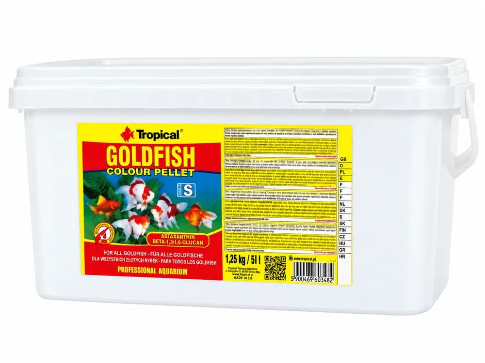Tropical Goldfish Colour Pellet Size S 5Lt/2,25Kg