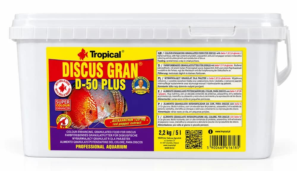 Tropical Discus Gran D-50 Plus 5Lt/2,2Kg