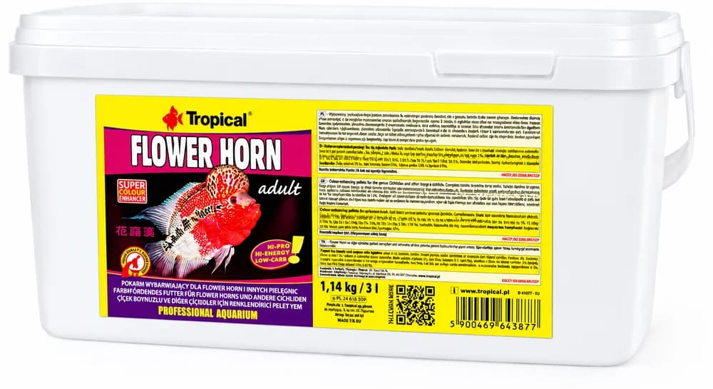 Tropical Flower Horn Adult Pellet 3Lt/1,14Kg