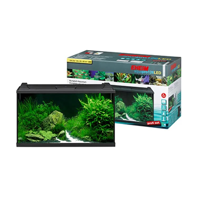 EHEIM Aquapro 126 Akvaryum Başlangıç Seti Sİyah (LED Aydınlatma/filtre/filtre medyası/ısıtıcı)