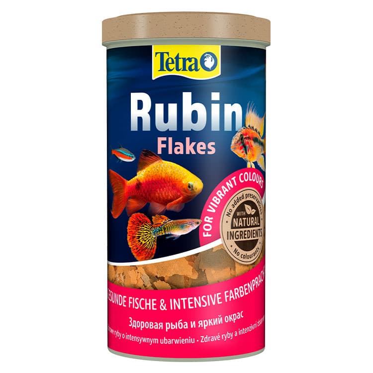 Tetra Rubin Flakes Renklendirici Tropikal Pul Balık Yemi - 1LT