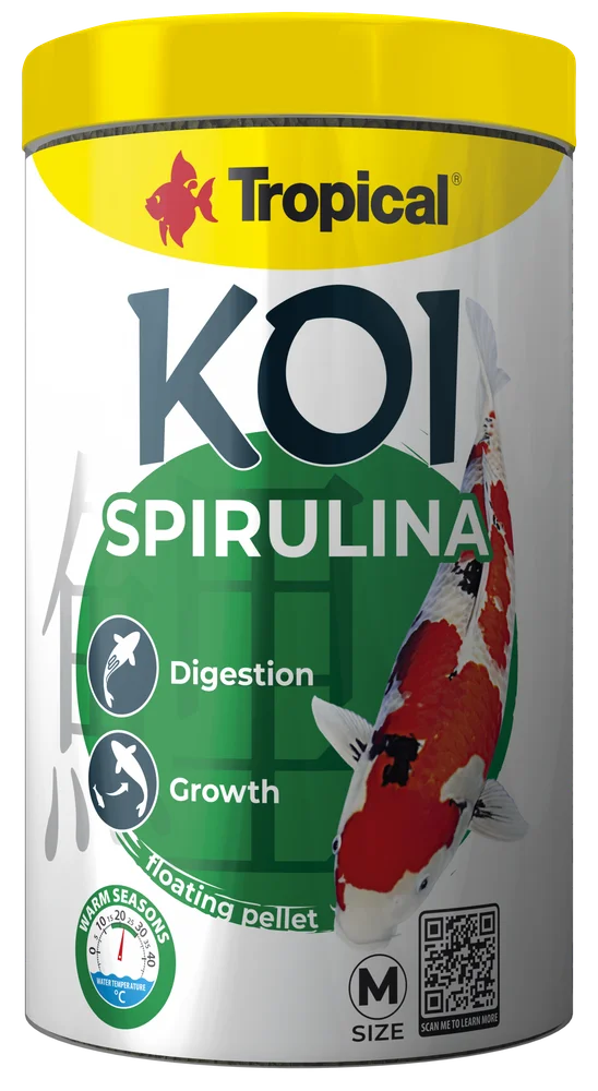 Tropical Koi Spirulina Pellet Size M 1000ml/320Gr