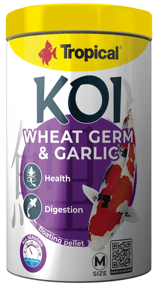 Tropical Koi Wheat Germ&Garlic Pellet Size M 1000ml/320Gr