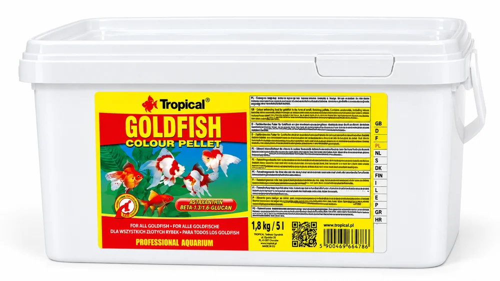 Tropical Goldfish Colour Pellet 5Lt/1,8Kg