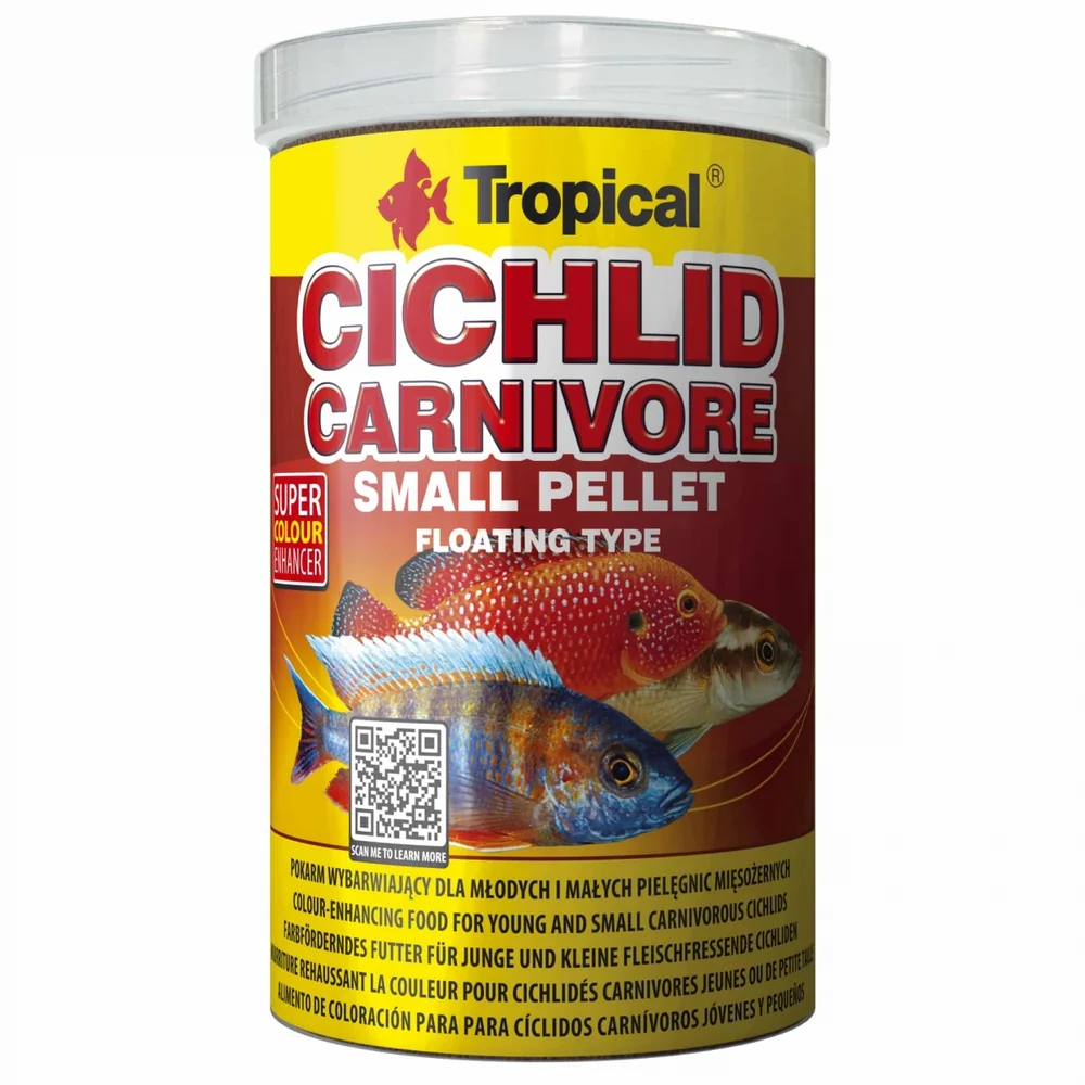 Tropical Cichlid Carnivore Small Pellet 1000ml/360Gr