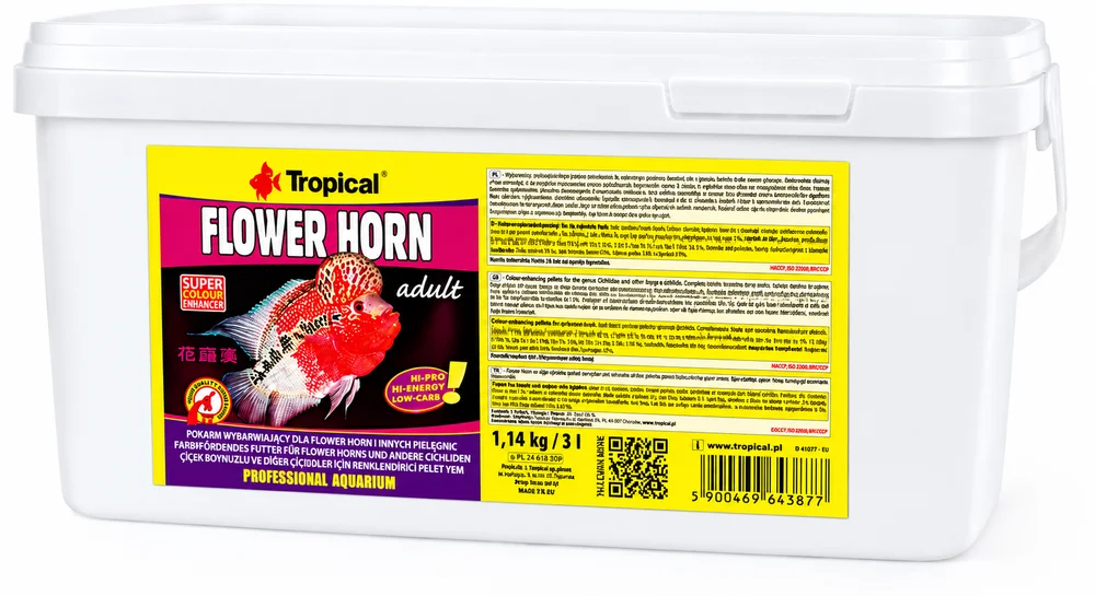 Tropical Flower Horn Adult Pellet 3Lt/1,14Kg
