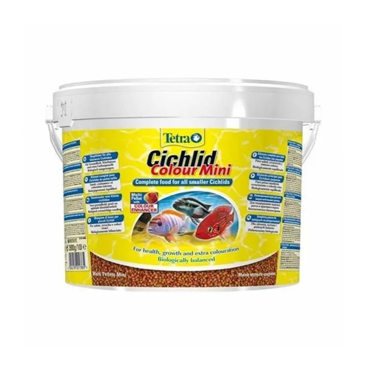 Tetra Cichlid Colour Mini Ufak Taneli Renklendirici Ciclhid Balık Yemi - 10LT